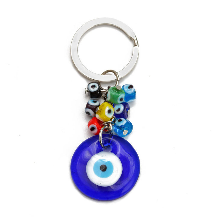 Portachiavi Olivenorma con cuore blu vibrante e occhio malvagio con più ciondoli - B - image 8