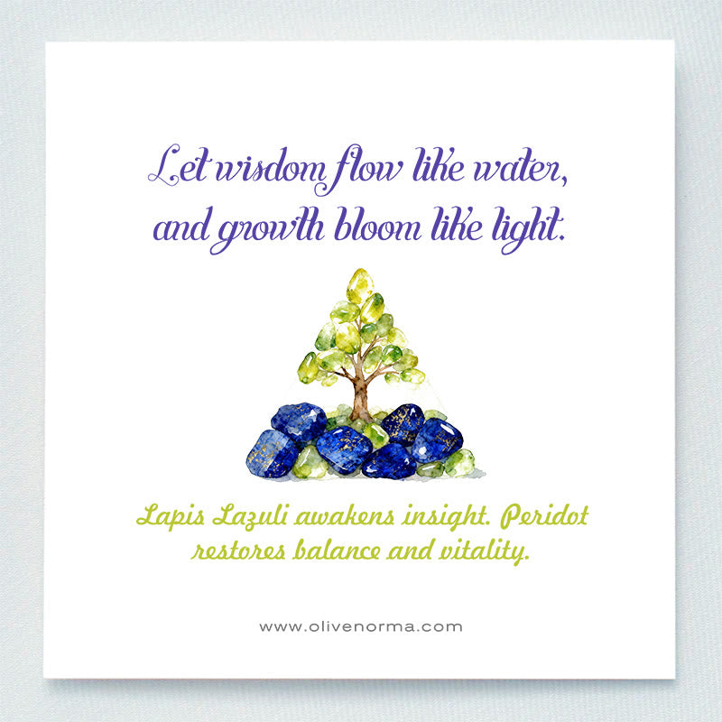 Olivenorma Oceano di Saggezza - Lapislazzuli e Peridoto Albero della Vita Piramide Orgonica - image 1