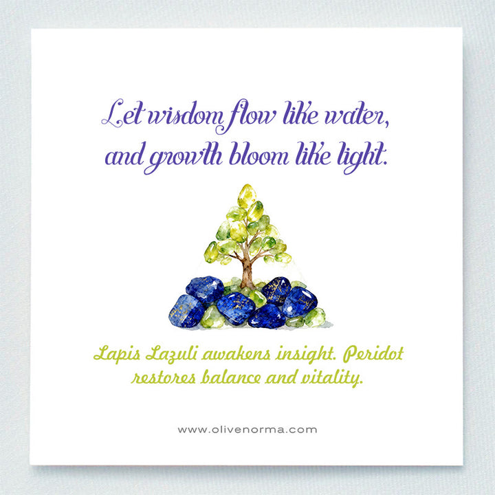 Olivenorma Oceano di Saggezza - Lapislazzuli e Peridoto Albero della Vita Piramide Orgonica - image 1