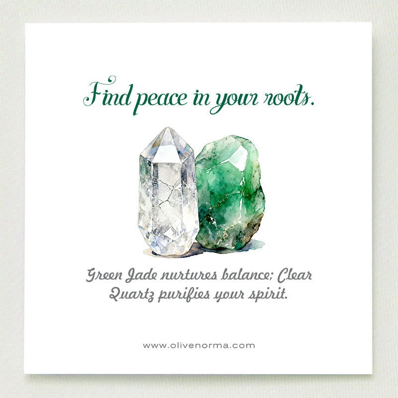 Piramide di orgone Olivenorma Heart of Nature in giada verde e quarzo trasparente - image 1