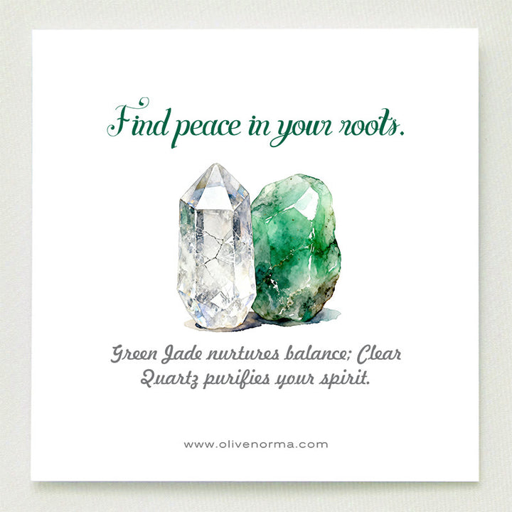 Piramide di orgone Olivenorma Heart of Nature in giada verde e quarzo trasparente - image 1