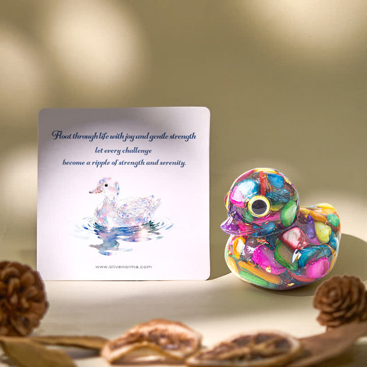 Decorazione in pietra preziosa di cristallo naturale Olivenorma a forma di anatra - image 0