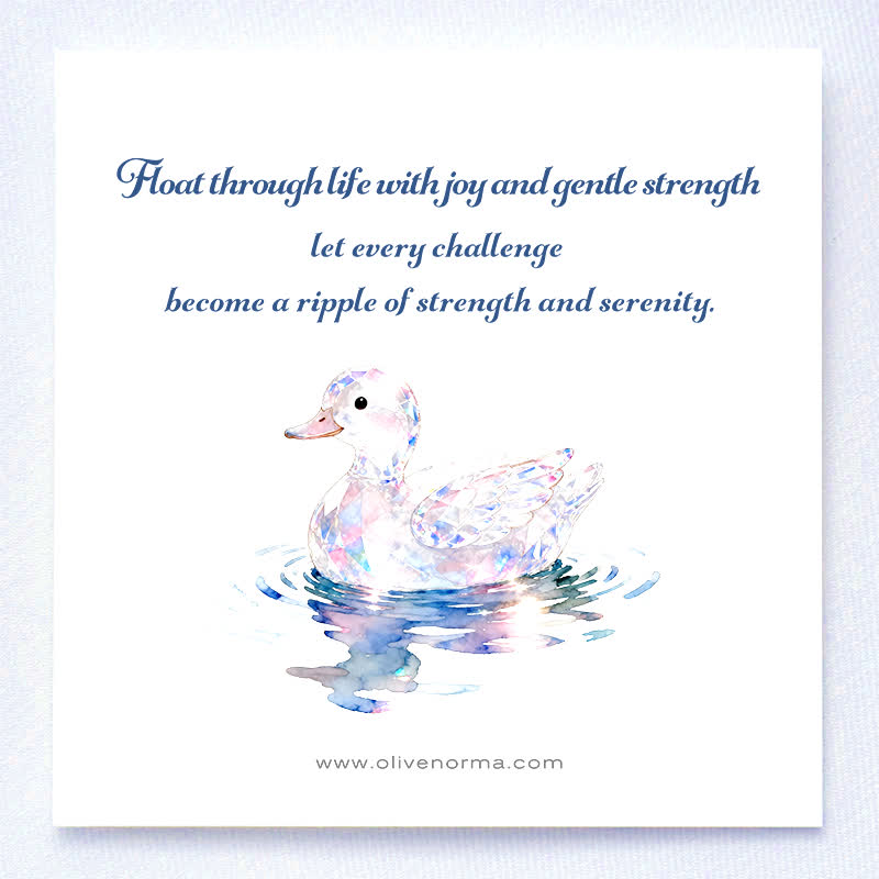 Decorazione in pietra preziosa di cristallo naturale Olivenorma a forma di anatra - image 1