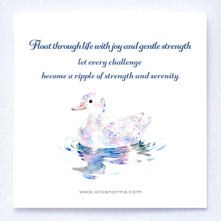 Decorazione in pietra preziosa di cristallo naturale Olivenorma a forma di anatra - image 1