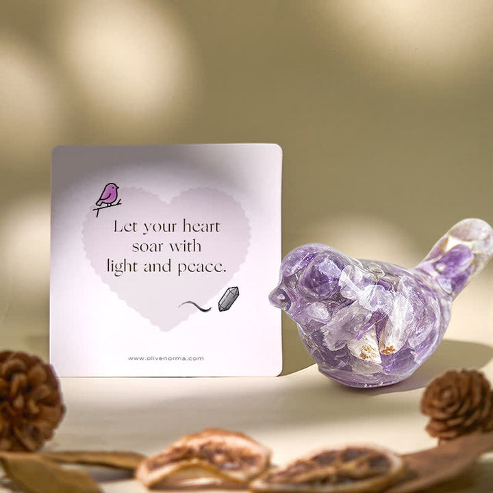 Decorazione scultorea di uccelli in pietra preziosa naturale Olivenorma - image 0