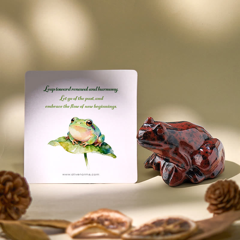 Decorazione della pietra preziosa della rana della pietra preziosa dello spirito sereno Olivenorma - image 0