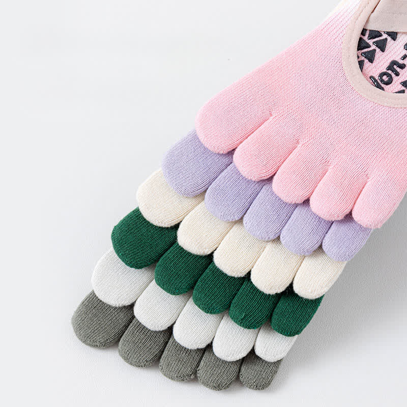 Calzini da yoga antiscivolo Olivenorma Gradient a cinque dita per donna – Calzini traspiranti con separazione delle dita, grip per pilates e barre con suola in silicone, calzini fitness traspiranti - image 22