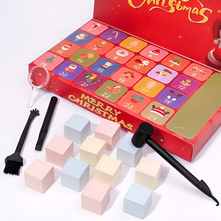 Calendario dell'avvento di cristallo Olivenorma 24 giorni di sorprese con pietre preziose naturali grezze 2025 - image 7