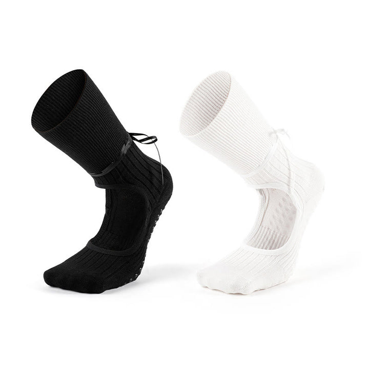 Calze da yoga Olivenorma senza tallone con cinturino antiscivolo per barre, pilates e danza, con cinturino regolabile, traspiranti, morbide e comode. - image 7
