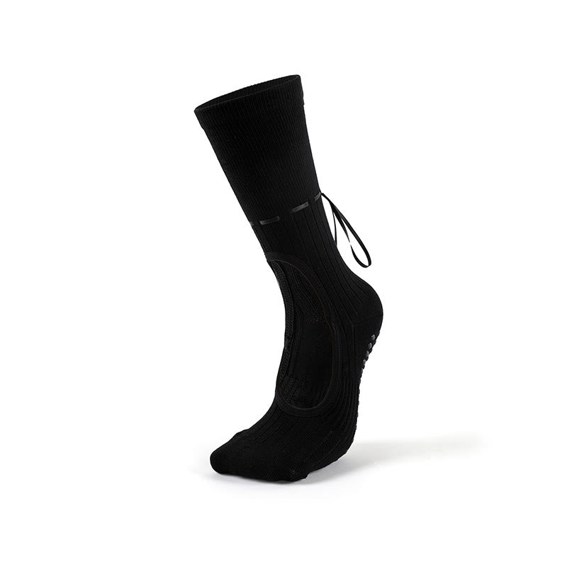 Calze da yoga Olivenorma senza tallone con cinturino antiscivolo per barre, pilates e danza, con cinturino regolabile, traspiranti, morbide e comode. - Nero - 10 paia - image 1
