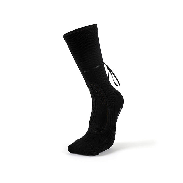 Calze da yoga Olivenorma senza tallone con cinturino antiscivolo per barre, pilates e danza, con cinturino regolabile, traspiranti, morbide e comode. - Nero - 10 paia - image 1