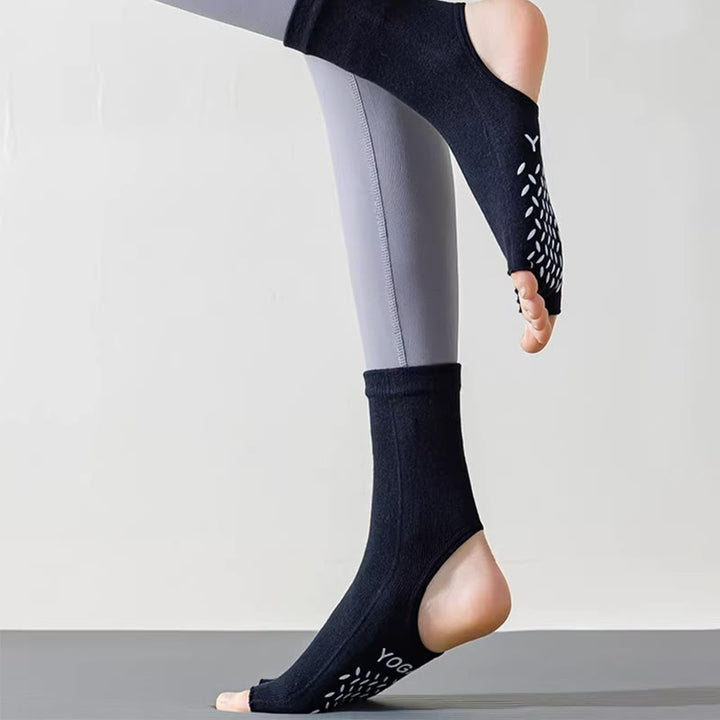 Calze da Pilates Barre antiscivolo da donna Olivenorma con separazione delle dita traspirante e design stabile per allenamento in studio, calze yoga a cinque dita aperte - image 2