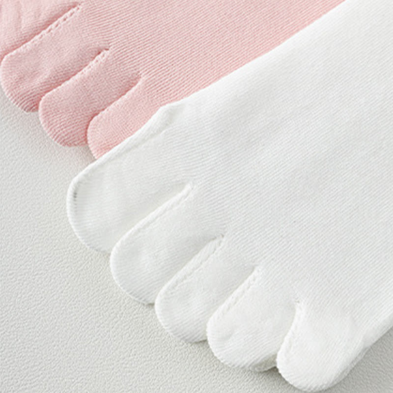 Calzini da yoga Olivenorma traspiranti a cinque dita con grip antiscivolo in silicone a metà polpaccio - image 17