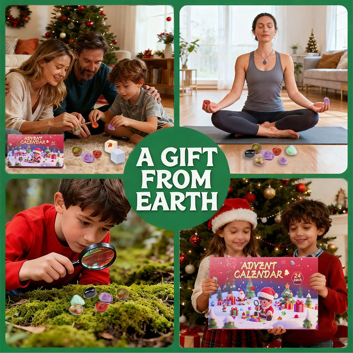 Calendario dell'avvento di cristallo Olivenorma 24 giorni di sorprese con pietre preziose naturali grezze 2025 - image 3