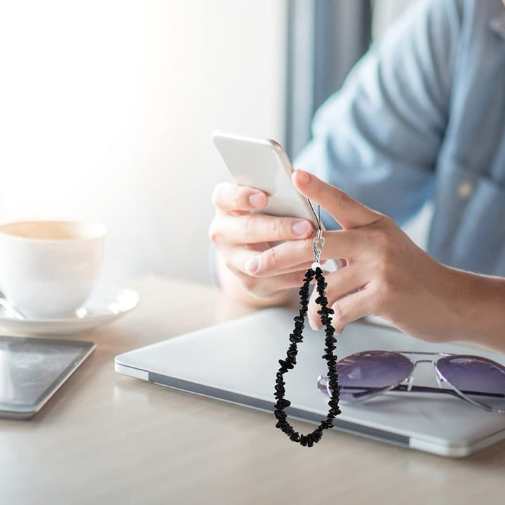 Portachiavi con cinturino per telefono Olivenorma in cristallo naturale e pietre preziose - image 19