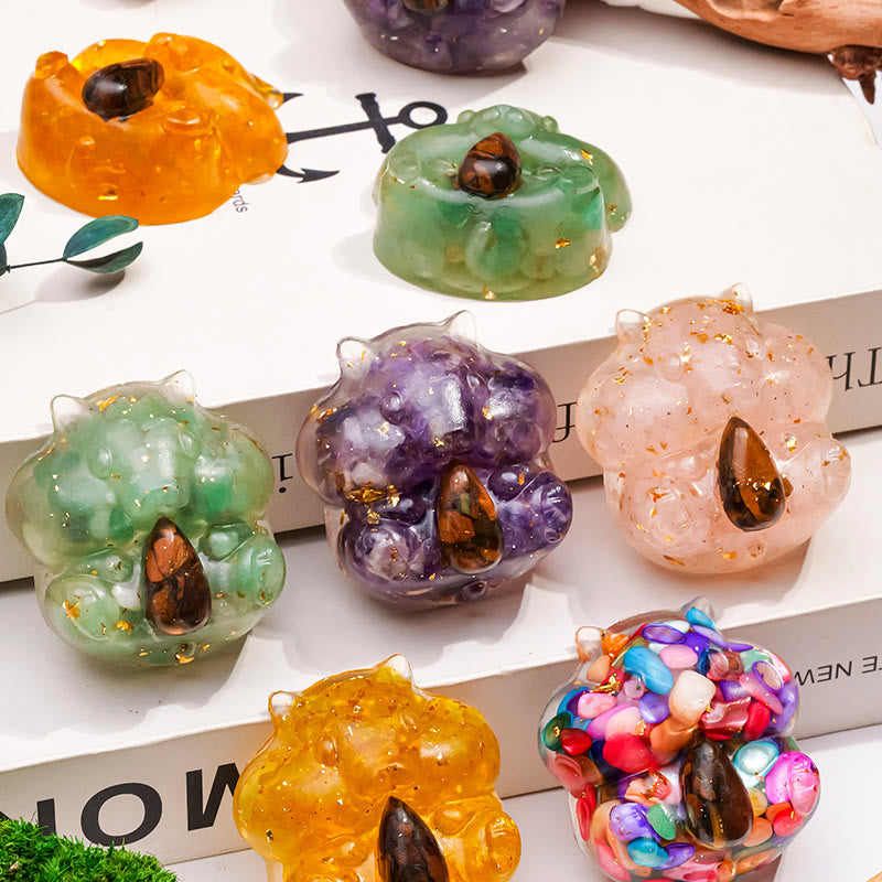 Decorazione in pietra preziosa con statuetta di scoiattolo in cristallo Olivenorma - image 0