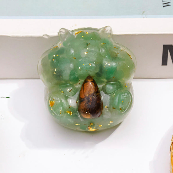 Decorazione in pietra preziosa con statuetta di scoiattolo in cristallo Olivenorma - Avventurina verde - image 5