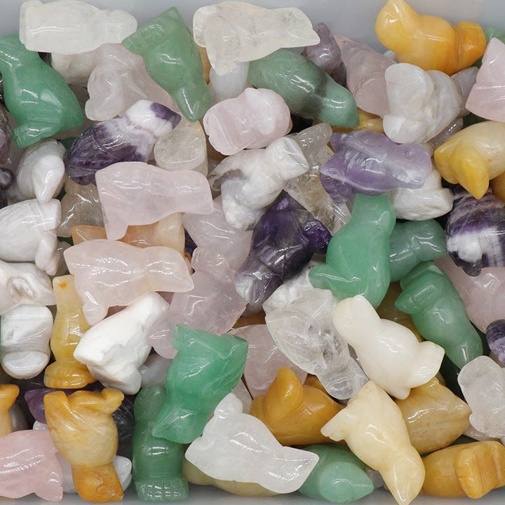 Olivenorma Mini Crystal Agate Bird Figurine Decorazione con pietre preziose - Mix casuale - image 16