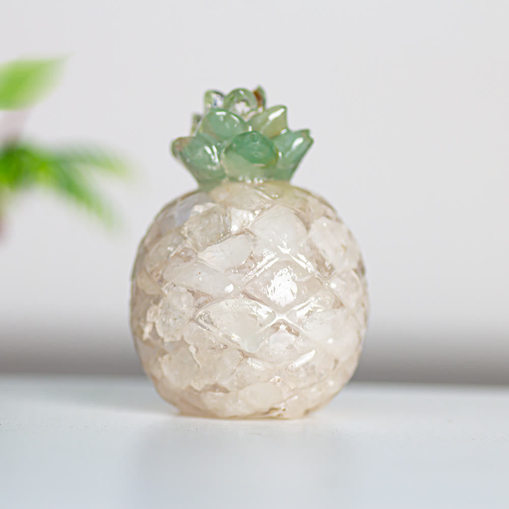 Decorazione in pietra preziosa di cristallo dorato a forma di ananas Olivenorma - Cristallo trasparente - Stile 2 - image 5