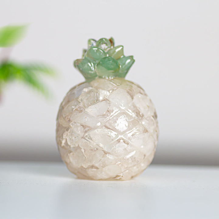 Decorazione in pietra preziosa di cristallo dorato a forma di ananas Olivenorma - Cristallo trasparente - Stile 2 - image 5