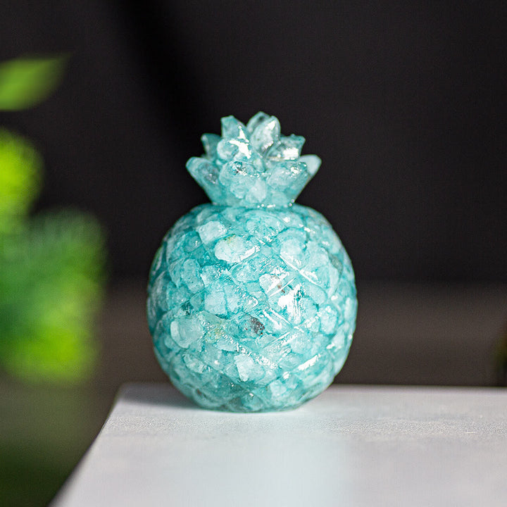 Decorazione in pietra preziosa di cristallo dorato a forma di ananas Olivenorma - Acquamarina - Stile 1 - image 41