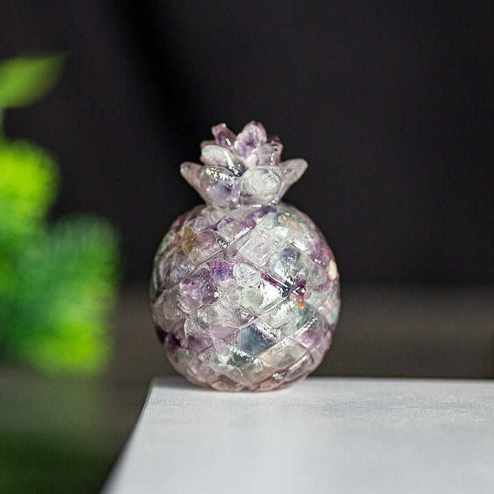 Decorazione in pietra preziosa di cristallo dorato a forma di ananas Olivenorma - Fluorite - Stile 1 - image 35