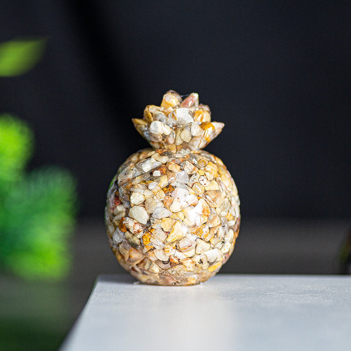 Decorazione in pietra preziosa di cristallo dorato a forma di ananas Olivenorma - Agata pazza - Stile 1 - image 39