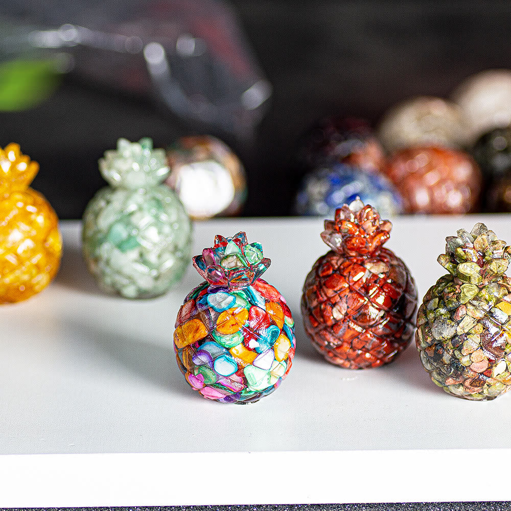 Decorazione in pietra preziosa di cristallo dorato a forma di ananas Olivenorma - image 57