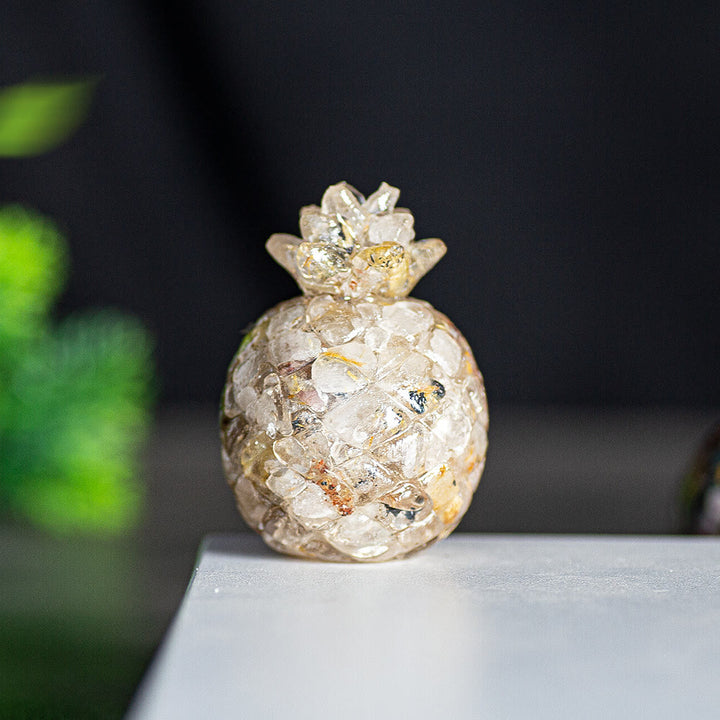 Decorazione in pietra preziosa di cristallo dorato a forma di ananas Olivenorma - Quarzo rutilato dorato - Stile 1 - image 37