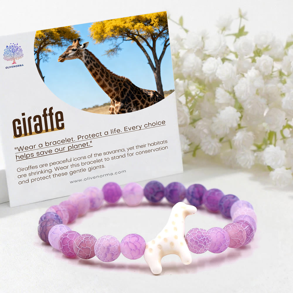 Braccialetto Olivenorma Giraffe Conservation con carta - image 0