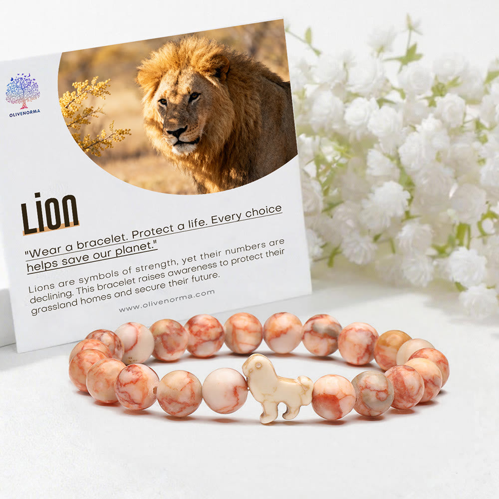 Braccialetto Olivenorma Lion Survival Awareness con carta - image 0