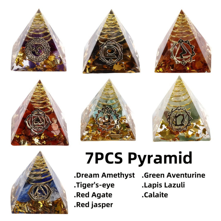 Piramide orgonica di guarigione dei 7 chakra Olivenorma - image 0