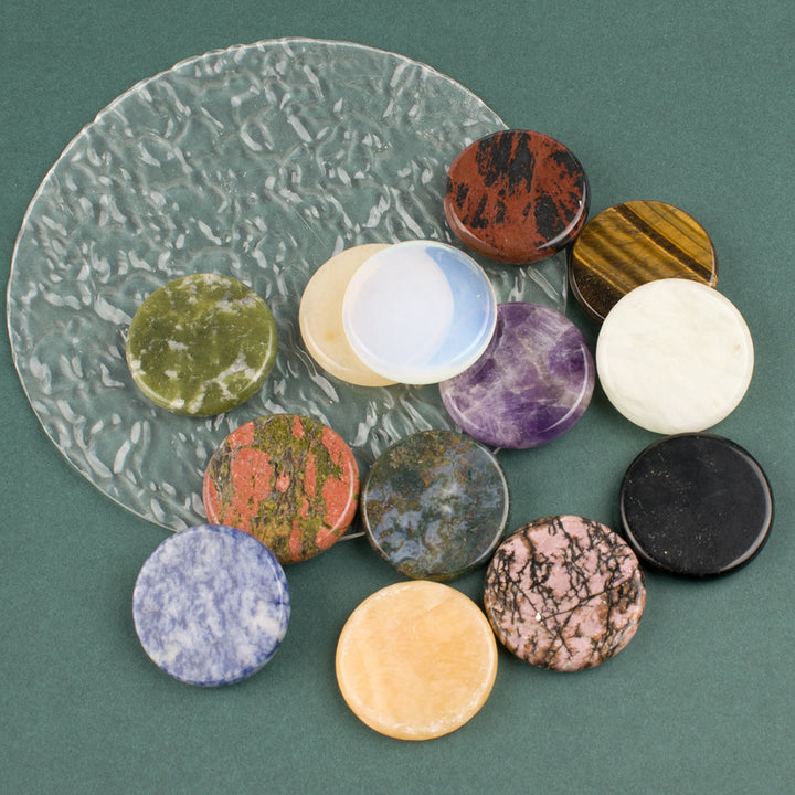 Decorazione in pietra preziosa naturale curativa rotonda Olivenorma - image 1