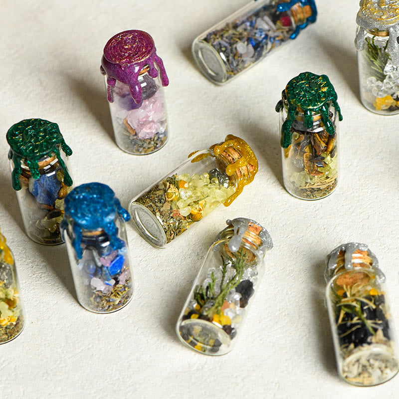 Decorazione con pietre preziose per bottiglia dei desideri curativa in pietra naturale Olivenorma - image 0