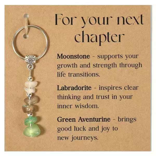 Portachiavi curativo con perline di cristallo in pietra naturale Olivenorma - Stile Chip Stone n. 05 - image 6