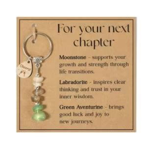 Portachiavi curativo con perline di cristallo in pietra naturale Olivenorma - Stile Chip Stone n. 01 - image 2