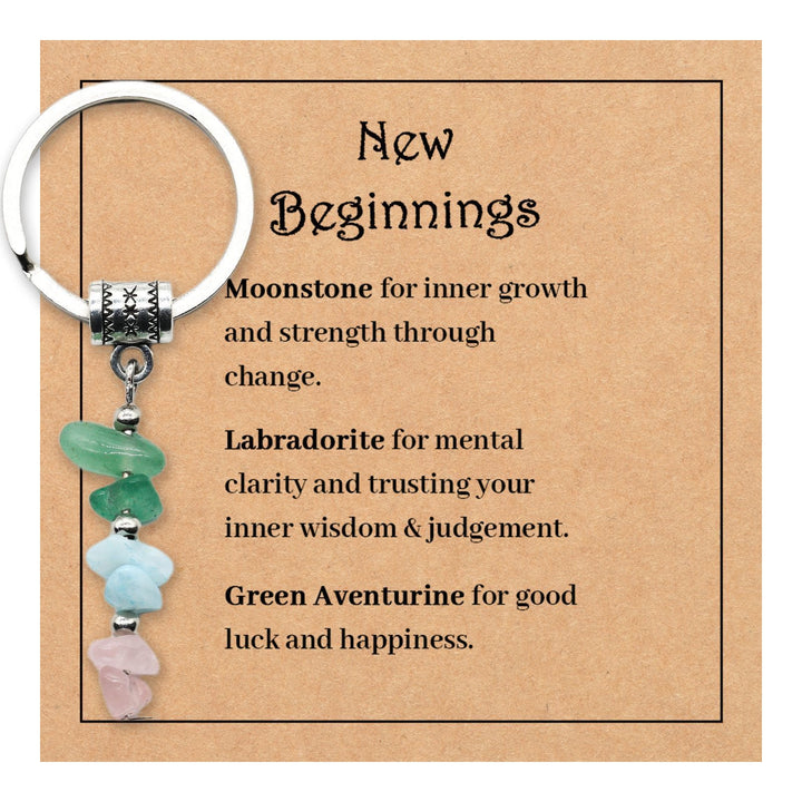 Portachiavi curativo con perline di cristallo in pietra naturale Olivenorma - Stile Chip Stone n. 18 - image 19