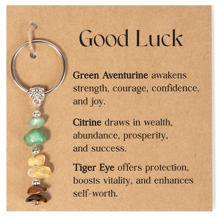 Portachiavi curativo con perline di cristallo in pietra naturale Olivenorma - Stile Chip Stone n. 09 - image 10