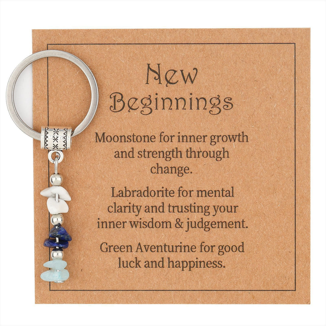 Portachiavi curativo con perline di cristallo in pietra naturale Olivenorma - Stile Chip Stone n. 21 - image 22