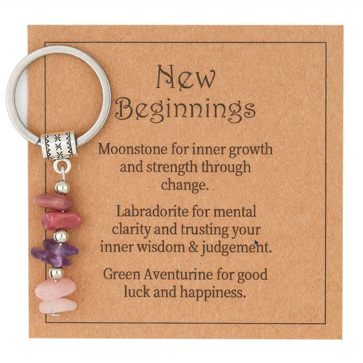 Portachiavi curativo con perline di cristallo in pietra naturale Olivenorma - Stile Chip Stone n. 20 - image 21