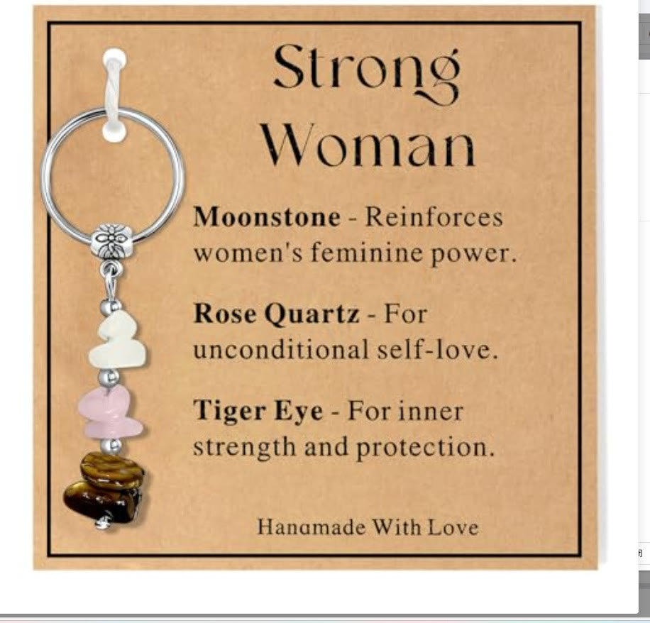 Portachiavi curativo con perline di cristallo in pietra naturale Olivenorma - Stile Chip Stone n. 15 - image 16