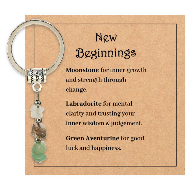 Portachiavi curativo con perline di cristallo in pietra naturale Olivenorma - Stile Chip Stone n. 17 - image 18