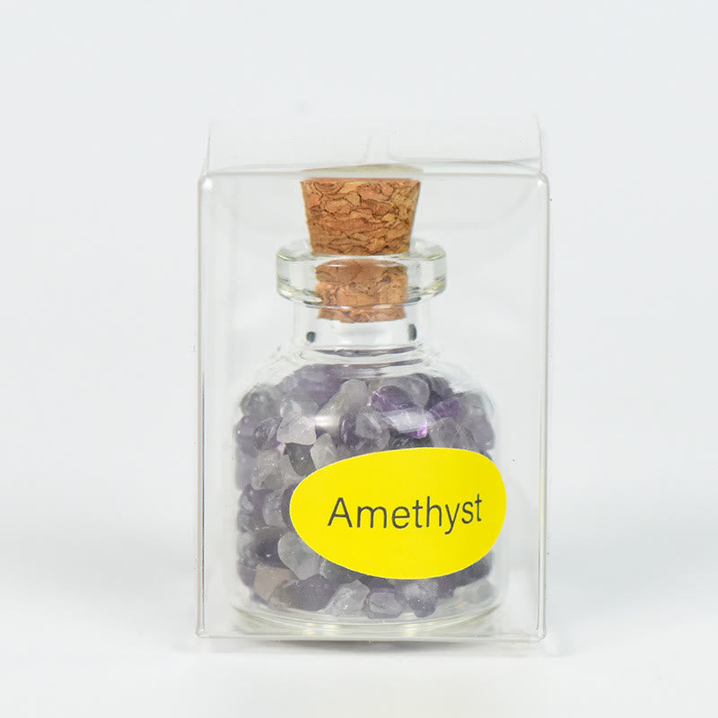 Decorazione con pietra preziosa in cristallo naturale Olivenorma per bottiglia dei desideri - Ametista - image 0