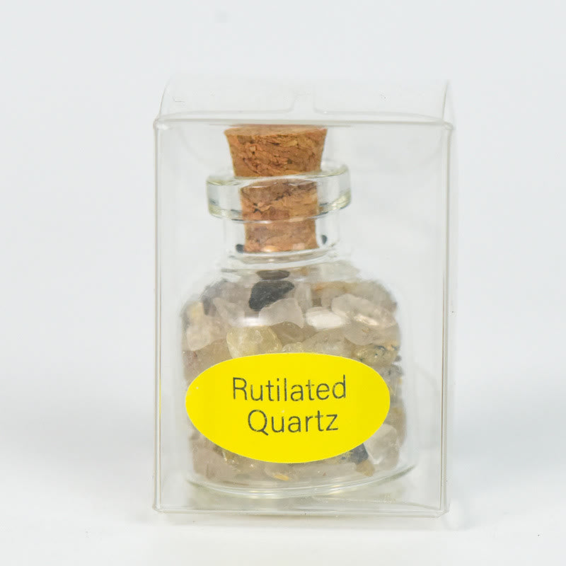 Decorazione con pietra preziosa in cristallo naturale Olivenorma per bottiglia dei desideri - Quarzo rutilato - image 34