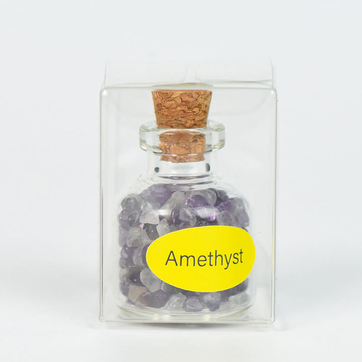 Decorazione con pietra preziosa in cristallo naturale Olivenorma per bottiglia dei desideri - Ametista - image 0