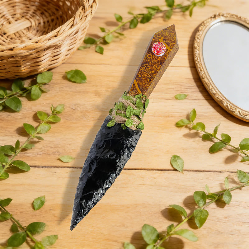 Decorazione con pugnale in cristallo naturale grezzo Olivenorma - Immagine Jasper - image 9