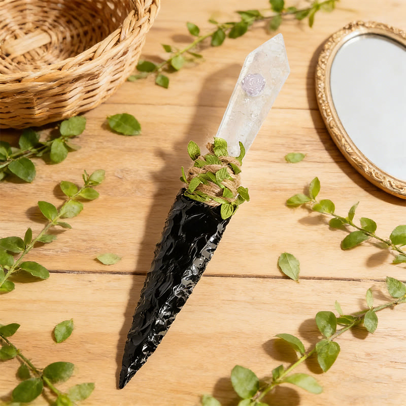 Decorazione con pugnale in cristallo naturale grezzo Olivenorma - Quarzo trasparente - image 3