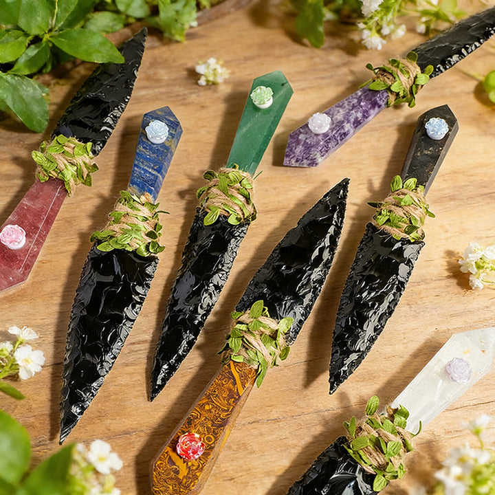 Decorazione con pugnale in cristallo naturale grezzo Olivenorma - image 15