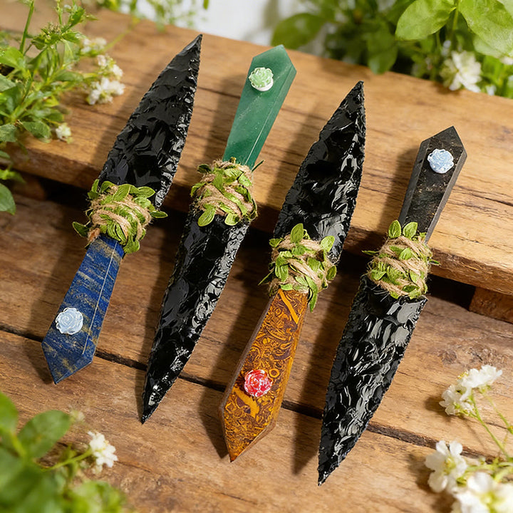 Decorazione con pugnale in cristallo naturale grezzo Olivenorma - image 16