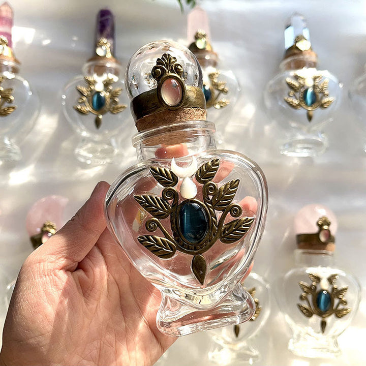 Decorazione con pietre preziose per bottiglia energetica magica in cristallo naturale Olivenorma - image 17